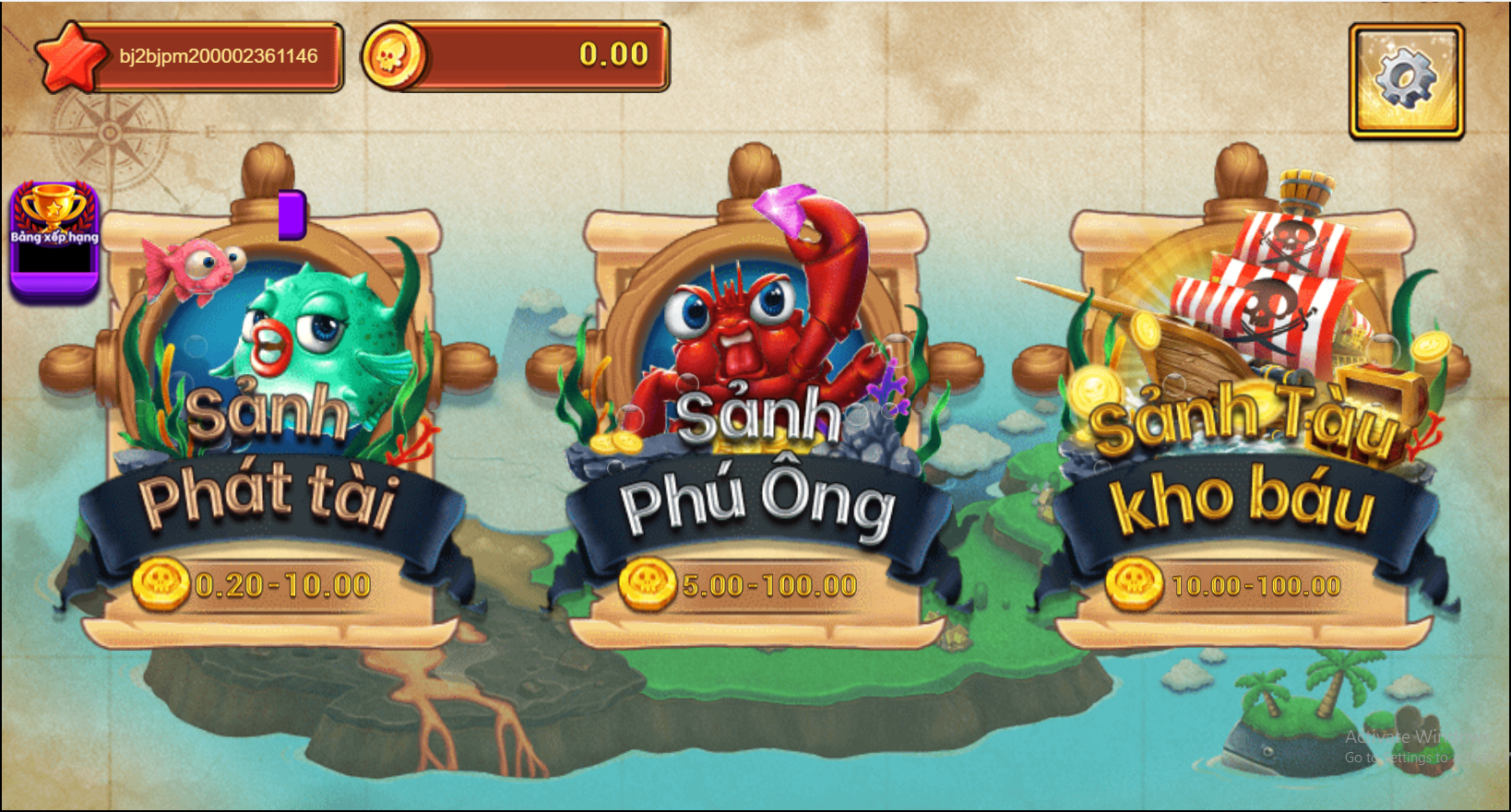 Bắn cá Vua Hải Tặc ALO789 - Chinh phục đại dương với phần thưởng khủng 2 Các phòng chơi trong bắn cá Vua Hải Tặc